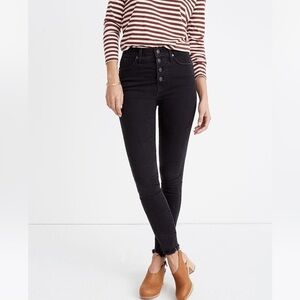 Madewell Women’s 10" High-Rise Skinny Jeans in Berkeley Black Size 25
